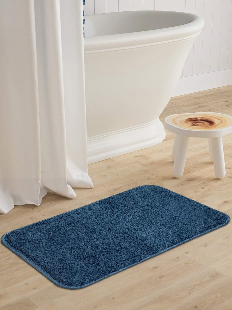 Eminence Home Neo Microfiber Luxury Shaggy Mat 45x70cm - Blue - Image 2